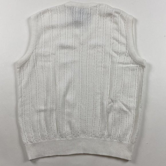 NWT Vintage Arnold Palmer Knit Vest Sweater Men's XL White Preppy Dad Grandpa - Picture 2 of 9